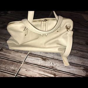 Zara Trafaluc Cream Leather Hobo Bag Double zips